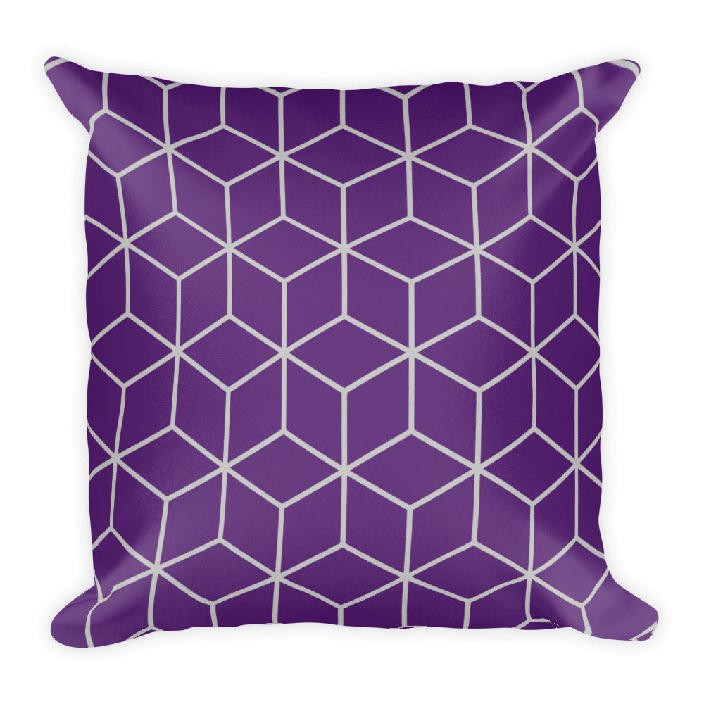 Default Title Diamonds Purple Square Premium Pillow by Design Express