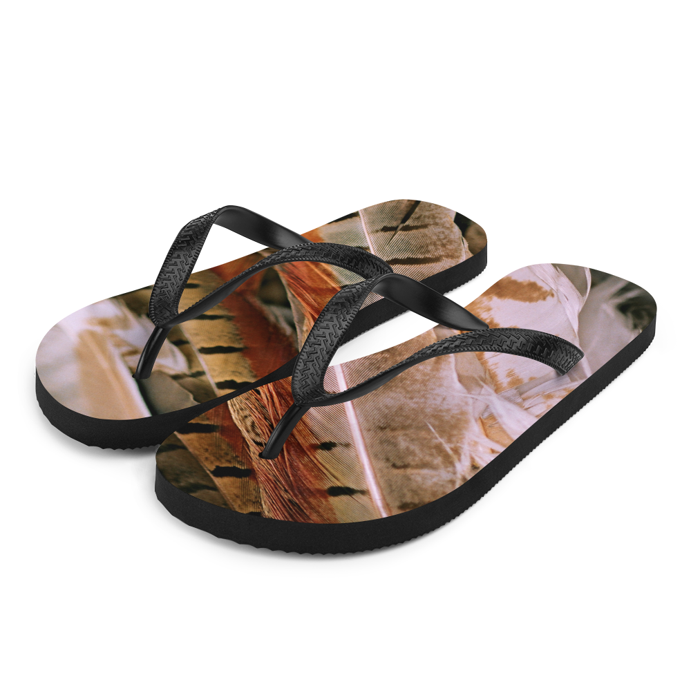 S Pheasant Feathers Flip-Flops by Design Express