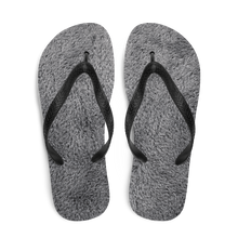 Soft Grey Fur Flip-Flops by Design Express