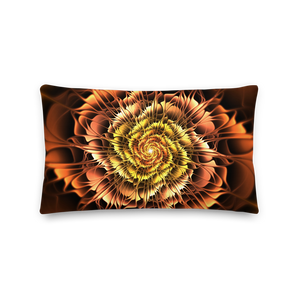 Abstract Flower 01 Rectangle Premium Pillow by Design Express