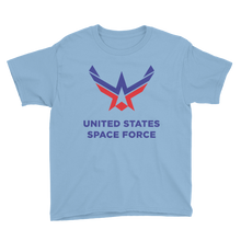 Light Blue / XS United States Space Force Youth Short Sleeve T-Shirt by Design Express