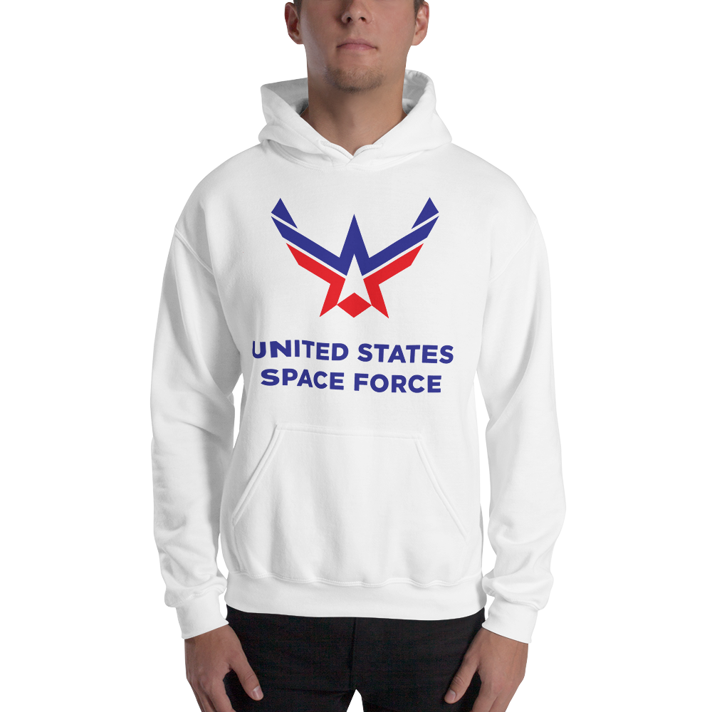 White / S United States Space Force Hooded Sweatshirt by Design Express