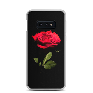 Samsung Galaxy S10e Red Rose on Black Samsung Case by Design Express