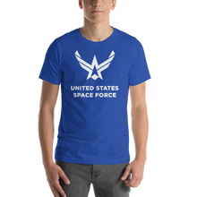Heather True Royal / S United States Space Force "Reverse" Short-Sleeve Unisex T-Shirt by Design Express