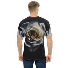 White Rose on Black Men's T-shirt by Design Express