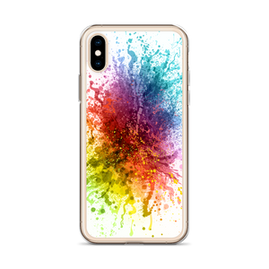 Rainbow Paint Splash iPhone Case by Design Express