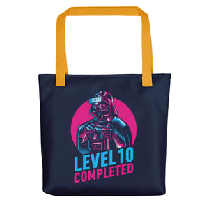 Yellow Darth Vader Level 10 Completed (Dark) Tote bag Totes by Design Express
