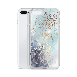 Soft Blue Gold iPhone Case by Design Express