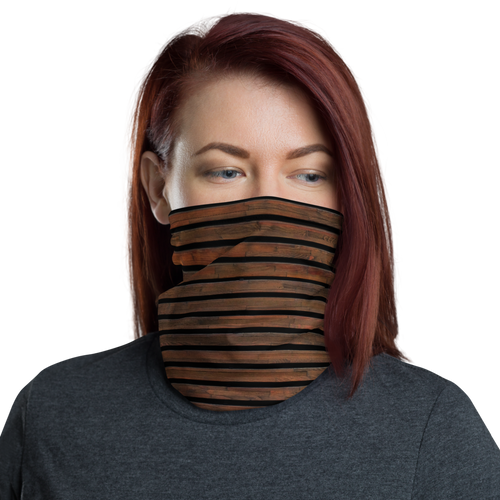 Default Title Horizontal Brown Wood Neck Gaiter Masks by Design Express