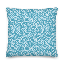 Teal Leopard Print Premium Pillow by Design Express