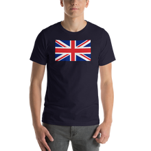 Navy / S United Kingdom Flag "Solo" Short-Sleeve Unisex T-Shirt by Design Express