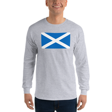 Sport Grey / S Scotland Flag "Solo" Long Sleeve T-Shirt by Design Express