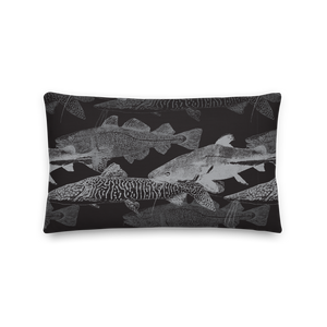 Default Title Grey Black Catfish Rectangle Premium Pillow by Design Express