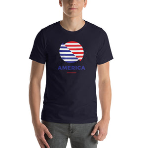 Navy / S America "The Rising Sun" Short-Sleeve Unisex T-Shirt by Design Express