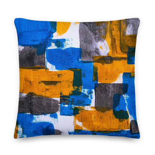 22×22 Bluerange Abstract Square Premium Pillow by Design Express