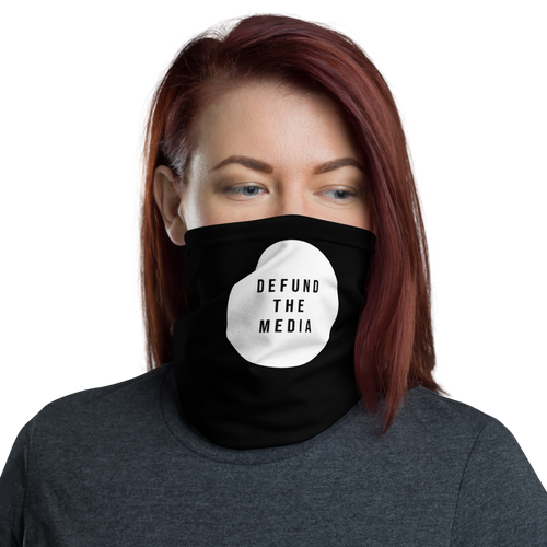 Default Title Defund The Media Circle Black Neck Gaiter by Design Express