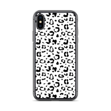 iPhone X/XS Black & White Leopard Print iPhone Case by Design Express