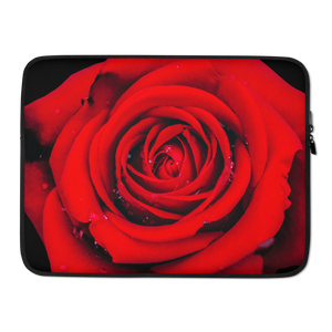 15 in Fresh Red Rose Laptop Sleeve by Design Express