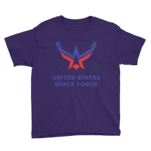 Purple / XS United States Space Force Youth Short Sleeve T-Shirt by Design Express