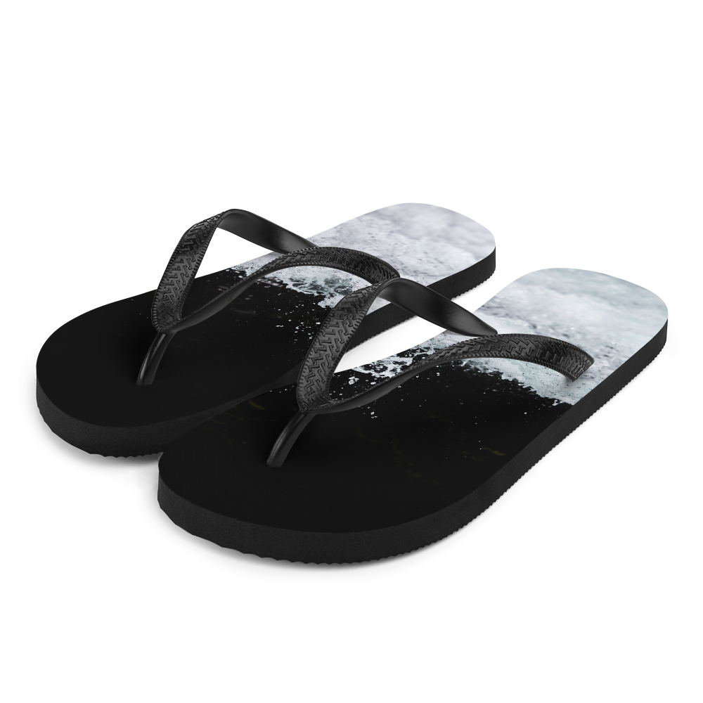 S Black & White Water Flip-Flops by Design Express