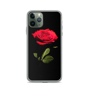 iPhone 11 Pro Red Rose on Black iPhone Case by Design Express