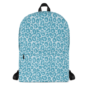 Default Title Teal Leopard Print Backpack by Design Express