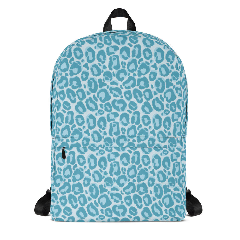 Default Title Teal Leopard Print Backpack by Design Express