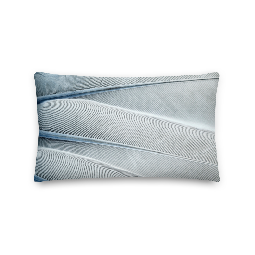 Default Title White Feathers Texture Rectangle Premium Pillow by Design Express