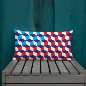 Default Title America "Cubes" Patterns Rectangular Premium Pillow by Design Express