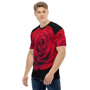 Charming Red Rose Men's T-shirt by Design Express