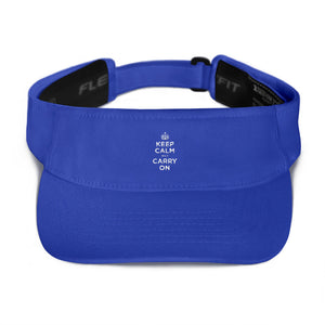Royal Keep Calm and Carry On (White) Visor by Design Express