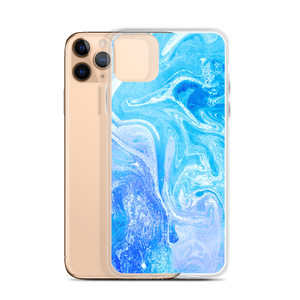 Blue Watercolor Marble iPhone Case by Design Express