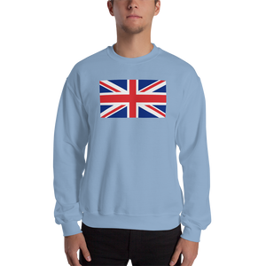 Light Blue / S United Kingdom Flag "Solo" Sweatshirt by Design Express