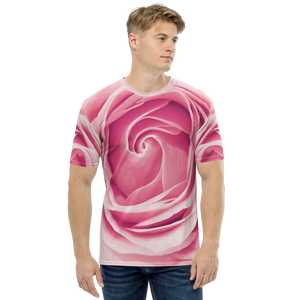 XS Pink Rose Men's T-shirt by Design Express