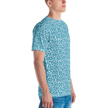 Teal Leopard Print Men's T-shirt by Design Express