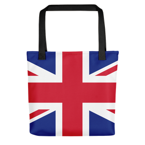 Black United Kingdom Flag "All Over" Tote bag Totes by Design Express