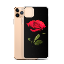 Red Rose on Black iPhone Case by Design Express