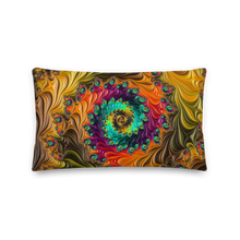 Multicolor Fractal Rectangle Premium Pillow by Design Express