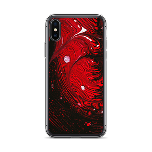 iPhone X/XS Black Red Abstract iPhone Case by Design Express