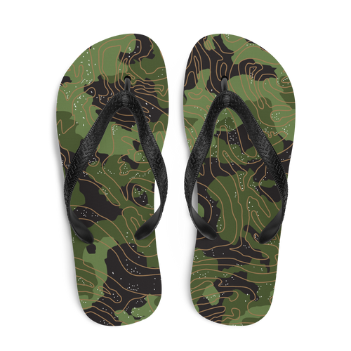 Green Camoline Flip-Flops by Design Express