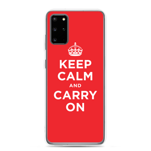 Samsung Galaxy S20 Plus Keep Calm and Carry On Red Samsung Case by Design Express