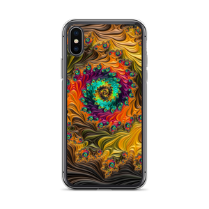 iPhone X/XS Multicolor Fractal iPhone Case by Design Express