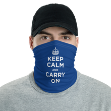 Default Title Navy Keep Calm & Carry On Neck Gaiter Masks by Design Express