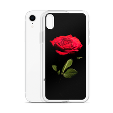 Red Rose on Black iPhone Case by Design Express