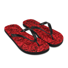 Red Rose Pattern Flip-Flops by Design Express