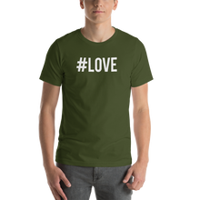 Olive / S Hashtag #LOVE Short-Sleeve Unisex T-Shirt by Design Express