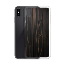 Black Wood Print iPhone Case by Design Express
