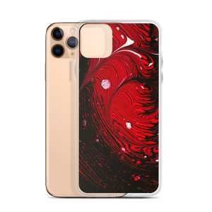 Black Red Abstract iPhone Case by Design Express