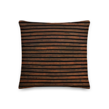 18×18 Horizontal Brown Wood Square Premium Pillow by Design Express