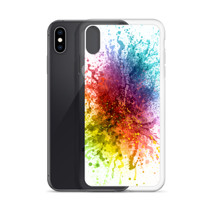 Rainbow Paint Splash iPhone Case by Design Express